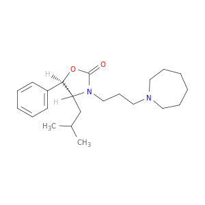 2-Oxazolidinone,3-[3-(hexahydro-1H-azepin-1-yl)propyl]-4-(2-methylpropyl)-5-phenyl-,(4R-trans)- (9CI)