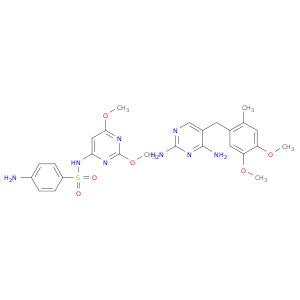 4-amino-N-(2,6-dimethoxypyrimidin-4-yl)benzenesulfonamide; 5-[(4,5-dimethoxy-2-methyl-phenyl)methyl]pyrimidine-2,4-diamine