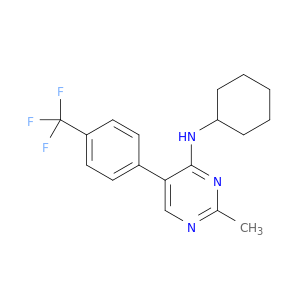 4-Pyrimidinamine, N-cyclohexyl-2-methyl-5-[4-(trifluoromethyl)phenyl]-
