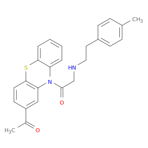2-ACETYL-10-(((2-(4-METHYLPHENYL)ETHYL)AMINO)ACETYL)-10H-PHENOTHIAZINE