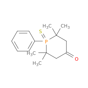 4-Phosphorinanone, 2,2,6,6-tetramethyl-1-phenyl-, 1-sulfide