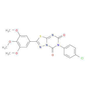 5H-1,3,4-Thiadiazolo[3,2-a][1,3,5]triazine-5,7(6H)-dione,6-(4-chlorophenyl)-2-(3,4,5-trimethoxyphenyl)-