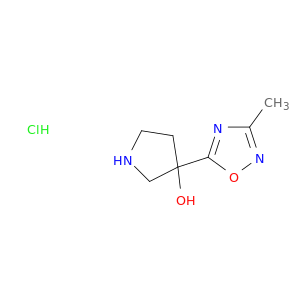 3-(3-methyl-1,2,4-oxadiazol-5-yl)pyrrolidin-3-ol hydrochloride