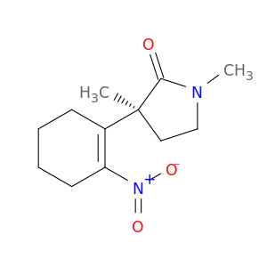 2-Pyrrolidinone, 1,3-dimethyl-3-(2-nitro-1-cyclohexen-1-yl)-, (S)-