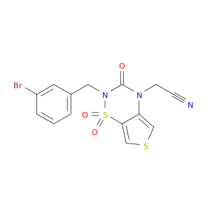 [2-(3-bromobenzyl)-1,1-dioxido-3-oxo-2,3-dihydro-4h-thieno[3,4-e][1,2,4]thiadiazin-4-yl]acetonitrile