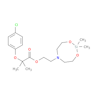 Propionic acid, 2-(p-chlorophenoxy)-2-methyl-, 2-(2,2-dimethyl-1,3-dioxa-6-aza-2-silacyclooct-6-yl)ethyl ester