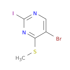 Pyrimidine, 5-bromo-2-iodo-4-(methylthio)-