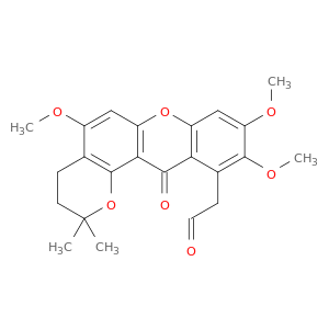 (5,9,10-trimethoxy-2,2-dimethyl-12-oxo-3,4-dihydro-2h,12h-pyrano[2,3-a]xanthen-11-yl)acetaldehyde
