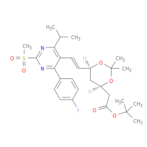 tert-Butyl-7-[4-(4-fluorophenyl)-6-isopropyl-2-methylsulfonylpyrimidin-5-yl]-(3R,5S)-isopropylidene-(E)-6-heptenoate