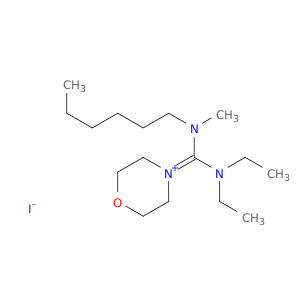 Morpholinium, 4-[(diethylamino)(hexylmethylamino)methylene]-, iodide