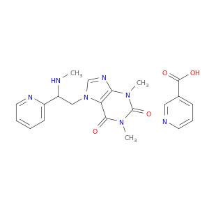 7-(2-(PYRIDYL)-METHYLAMINO-ETHYL)-THEOPHYLLINE NICOTINATE