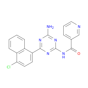 N-(4-AMINO-6-(4-CHLORO-1-NAPHTHALENYL)-1,3,5-TRIAZIN-2-YL)-NICOTINAMIDE