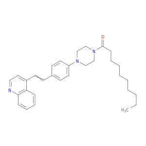 Piperazine, 1-(1-oxodecyl)-4-[4-[2-(4-quinolinyl)ethenyl]phenyl]-