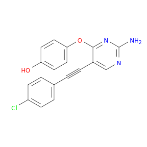 Phenol, 4-[[2-amino-5-[(4-chlorophenyl)ethynyl]-4-pyrimidinyl]oxy]-