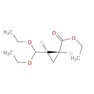Cyclopropanecarboxylic acid, 2-(diethoxymethyl)-, ethyl ester, trans-