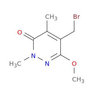 3(2H)-Pyridazinone, 5-(bromomethyl)-6-methoxy-2,4-dimethyl-