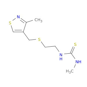 Thiourea, N-methyl-N'-[2-[[(3-methyl-4-isothiazolyl)methyl]thio]ethyl]-