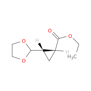 Cyclopropanecarboxylic acid, 2-(1,3-dioxolan-2-yl)-, ethyl ester, cis-