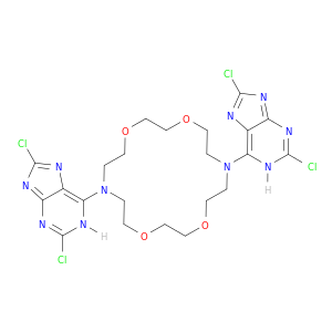1H-Purine,6,6'-(1,4,10,13-tetraoxa-7,16-diazacyclooctadecane-7,16-diyl)bis[2,8-dichloro-(9CI)