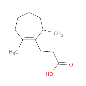 1-Cycloheptene-1-propanoic acid, 2,7-dimethyl-