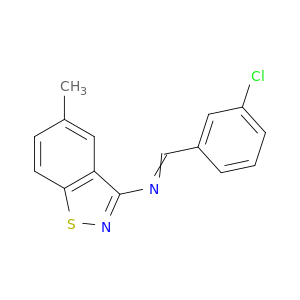 1,2-Benzisothiazol-3-amine, N-[(3-chlorophenyl)methylene]-5-methyl-