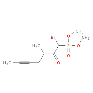 Phosphonic acid, (1-bromo-3-methyl-2-oxo-5-heptynyl)-, dimethyl ester