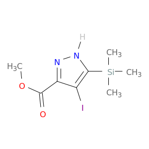 1H-Pyrazole-3-carboxylic acid, 4-iodo-5-(trimethylsilyl)-, methyl ester