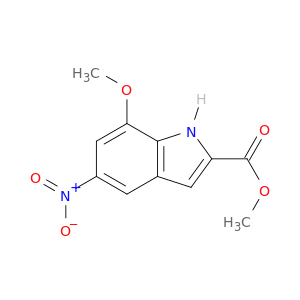 1H-Indole-2-carboxylic acid, 7-methoxy-5-nitro-, methyl ester