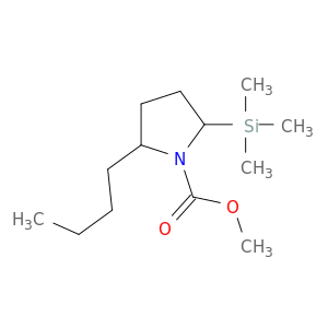 1-Pyrrolidinecarboxylic acid, 2-butyl-5-(trimethylsilyl)-, methyl ester
