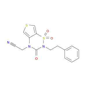 [1,1-dioxido-3-oxo-2-(2-phenylethyl)-2,3-dihydro-4h-thieno[3,4-e][1,2,4]thiadiazin-4-yl]acetonitrile