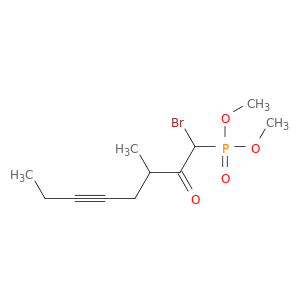 Phosphonic acid, (1-bromo-3-methyl-2-oxo-5-octynyl)-, dimethyl ester