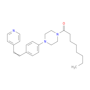 Piperazine, 1-(1-oxooctyl)-4-[4-[2-(4-pyridinyl)ethenyl]phenyl]-