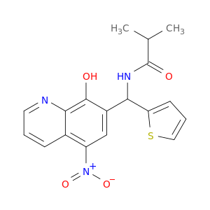 Propanamide, N-[(8-hydroxy-5-nitro-7-quinolinyl)-2-thienylmethyl]-2-methyl-