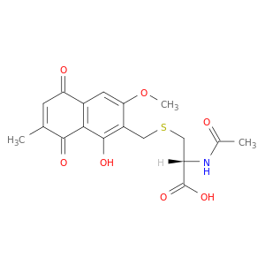 N-ACETYL-S-((5,8-DIHYDRO-1-HYDROXY-3-METHOXY-7-METHYL-5,8-DIOXO-2-NAPHTHALENYL) METHYL)-L-CYSTEINE