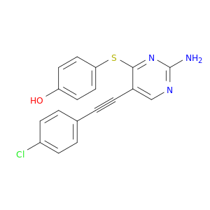 Phenol, 4-[[2-amino-5-[(4-chlorophenyl)ethynyl]-4-pyrimidinyl]thio]-