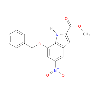 1H-Indole-2-carboxylic acid, 5-nitro-7-(phenylmethoxy)-, methyl ester