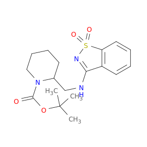 tert-Butyl 2-(((1,1-dioxidobenzo[d]isothiazol-3-yl)amino)methyl)piperidine-1-carboxylate