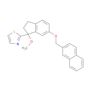 Thiazole,2-[2,3-dihydro-1-methoxy-6-(2-naphthalenylmethoxy)-1H-inden-1-yl]-