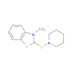 Piperidine, 1-[(2,3-dihydro-3-methyl-2-benzothiazolyl)thio]-