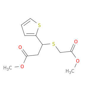 2-Thiophenepropanoicacid, b-[(2-methoxy-2-oxoethyl)thio]-, methyl ester