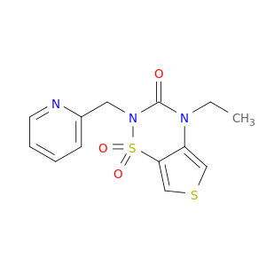 4-ethyl-2-(pyridin-2-ylmethyl)-2h-thieno[3,4-e][1,2,4]thiadiazin-3(4h)-one 1,1-dioxide