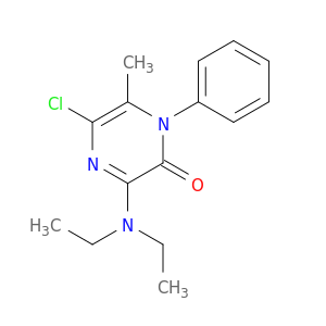 2(1H)-Pyrazinone, 5-chloro-3-(diethylamino)-6-methyl-1-phenyl-
