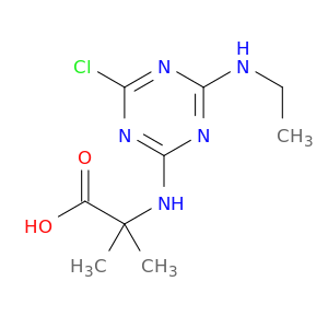2-[(4-chloro-6-ethylamino-1,3,5-triazin-2-yl)amino]-2-methyl-propanoic acid