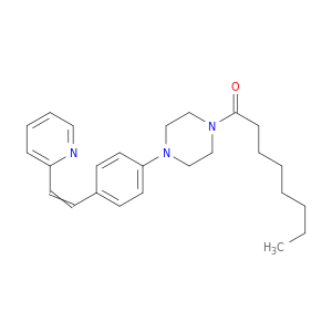Piperazine, 1-(1-oxooctyl)-4-[4-[2-(2-pyridinyl)ethenyl]phenyl]-