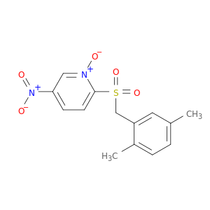 Pyridine, 2-[[(2,5-dimethylphenyl)methyl]sulfonyl]-5-nitro-, 1-oxide