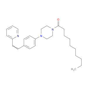 Piperazine, 1-(1-oxodecyl)-4-[4-[2-(2-pyridinyl)ethenyl]phenyl]-