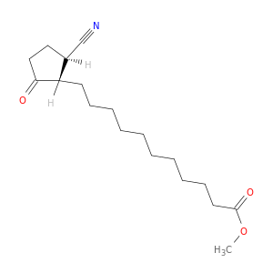Cyclopentaneundecanoic acid, 2-cyano-5-oxo-, methyl ester, trans-
