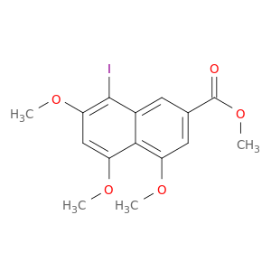 2-Naphthalenecarboxylic acid, 8-iodo-4,5,7-trimethoxy-, methyl ester