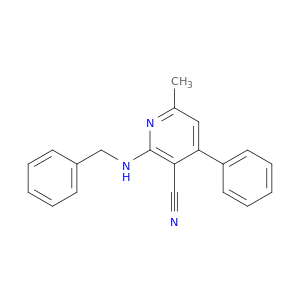 3-Pyridinecarbonitrile, 6-methyl-4-phenyl-2-[(phenylmethyl)amino]-