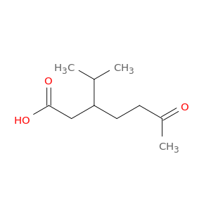 Heptanoic acid, 3-(1-methylethyl)-6-oxo-